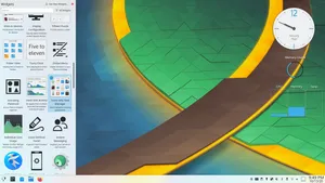 Screenshot of Plasma with widgets