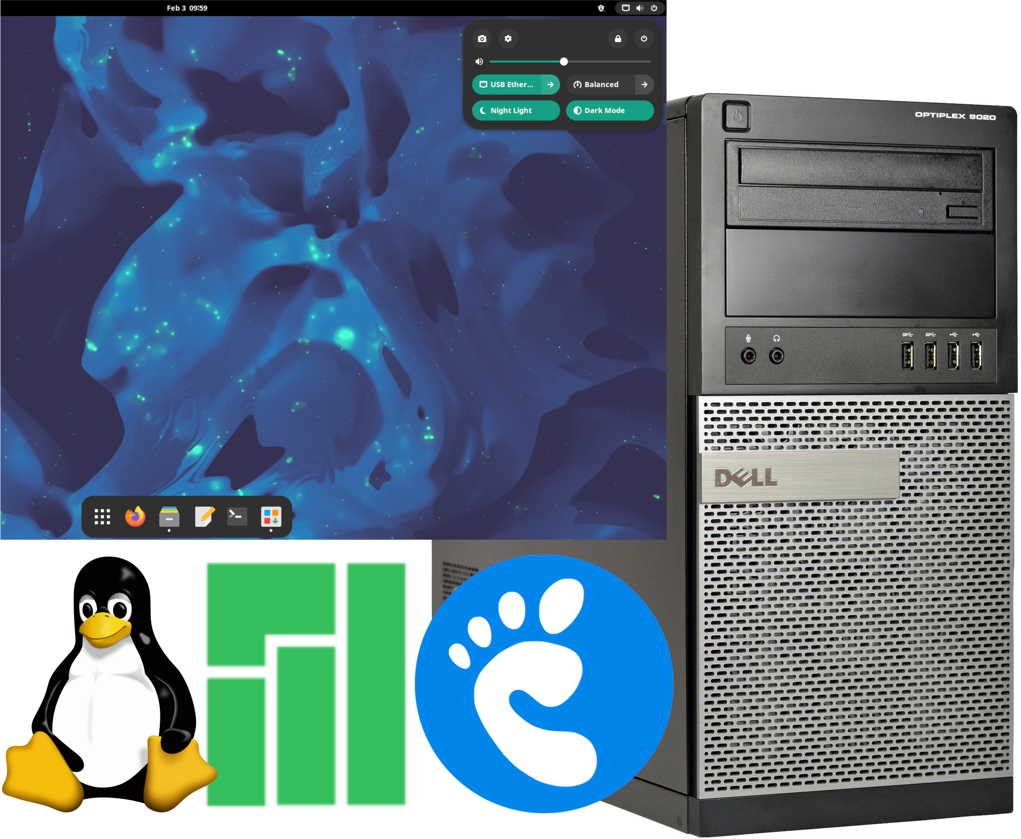 2016 Dell Optiplex 9020 (Linux Manjaro Gnome) Desktop