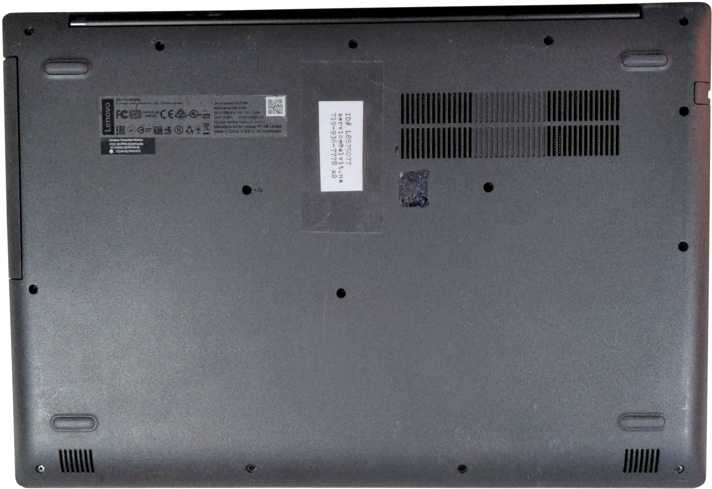 A view of the bottom of this Lenovo Ideapad