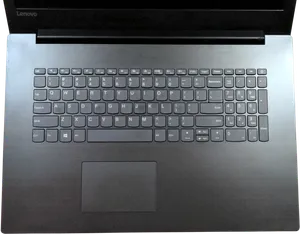 A view of the keyboard of this Lenovo Ideapad